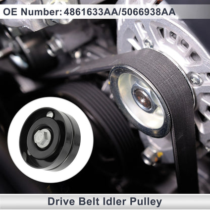 Drive Belt Idler Pulley for Jeep Cherokee (2001-2008) 1 x Pulley