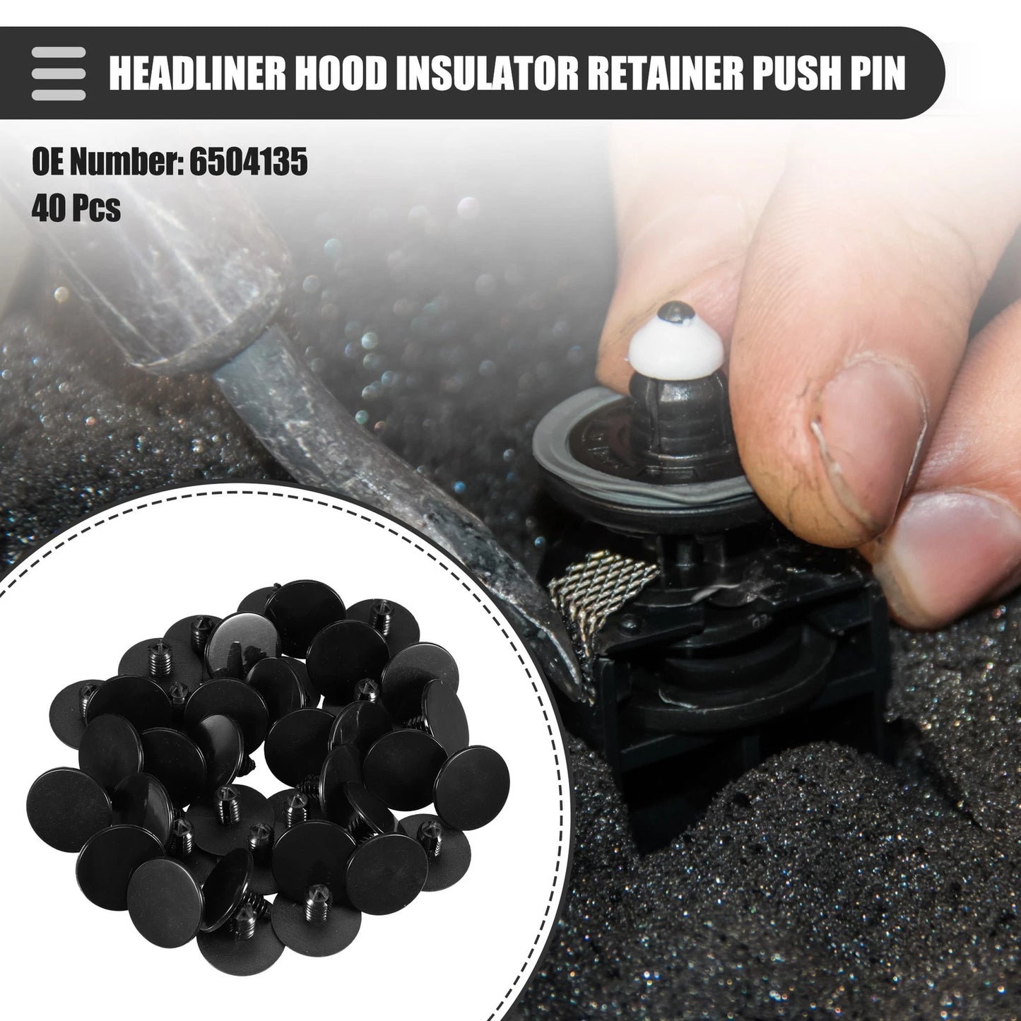 40 Pcs Headliner Hood Insulator Retainer Push Pin Clip for Dodge