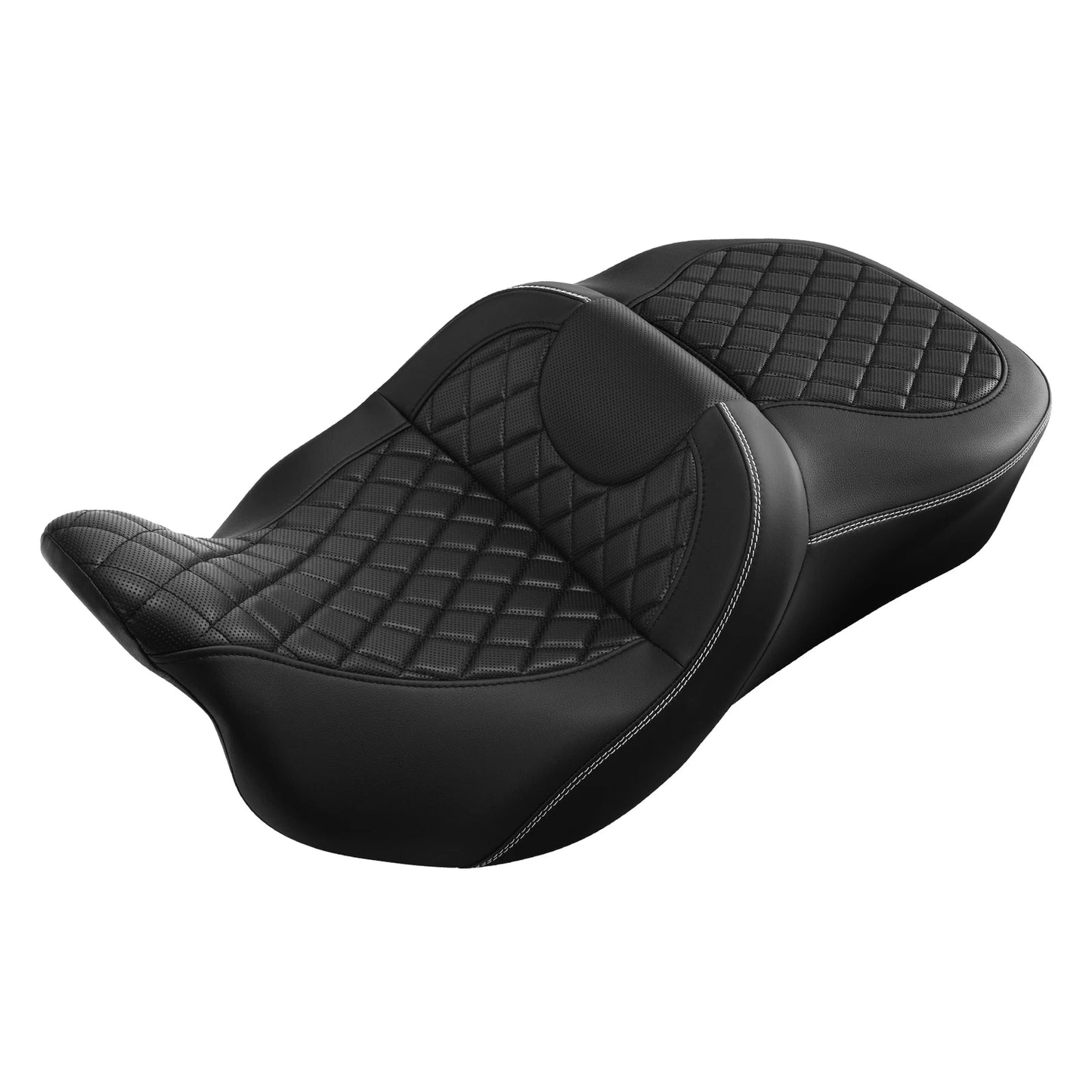 Front Rear Seat Fit for Harley Touring Road Glide (2009-2023) Black