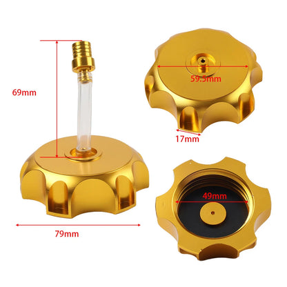 49mm Gas Fuel Tank Cap for Yamaha Honda 110 150cc SSR XR50 Apollo ATV (N/A)