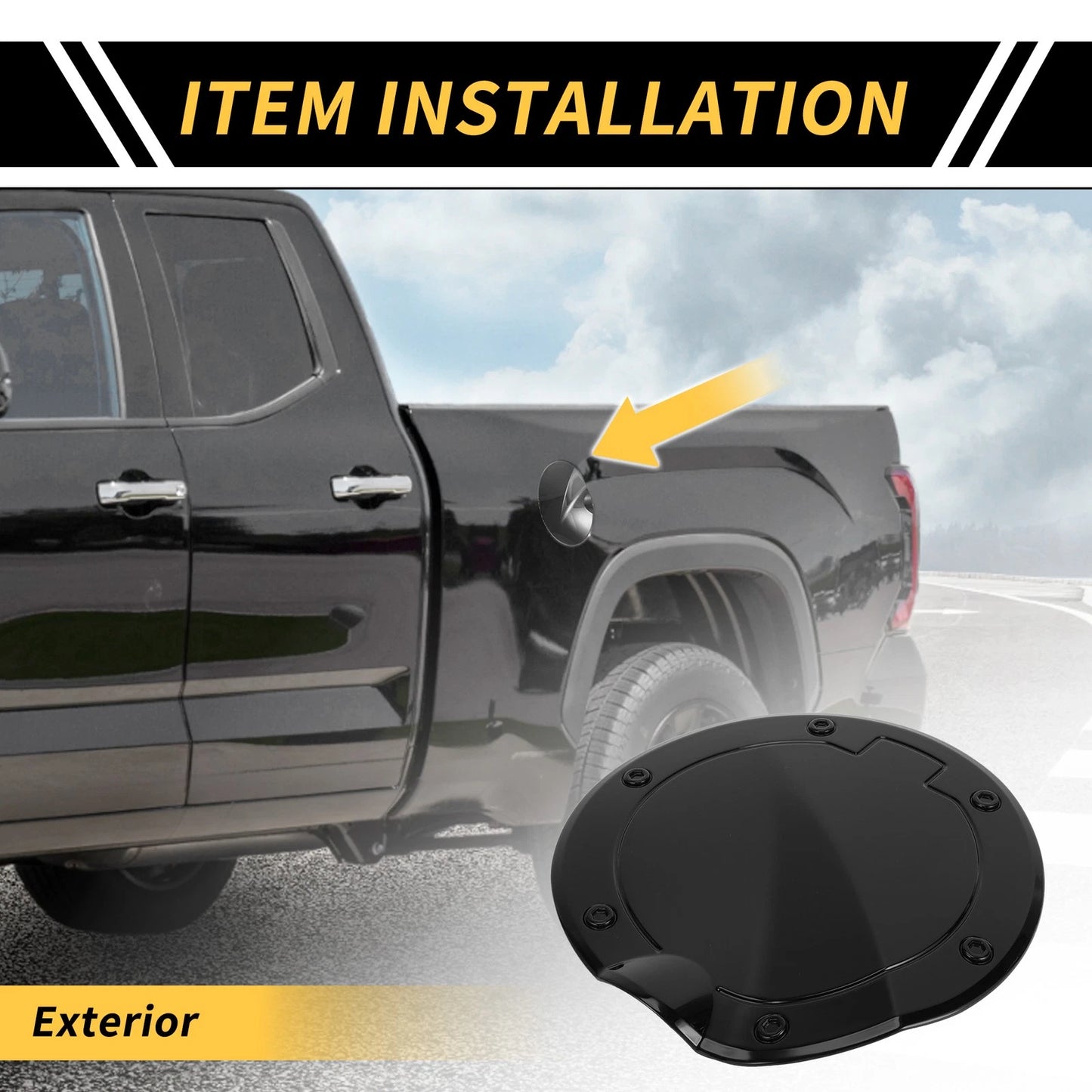 Fuel Tank Oil Gas Cap Cover Trim for Toyota Tundra (2022-2024)