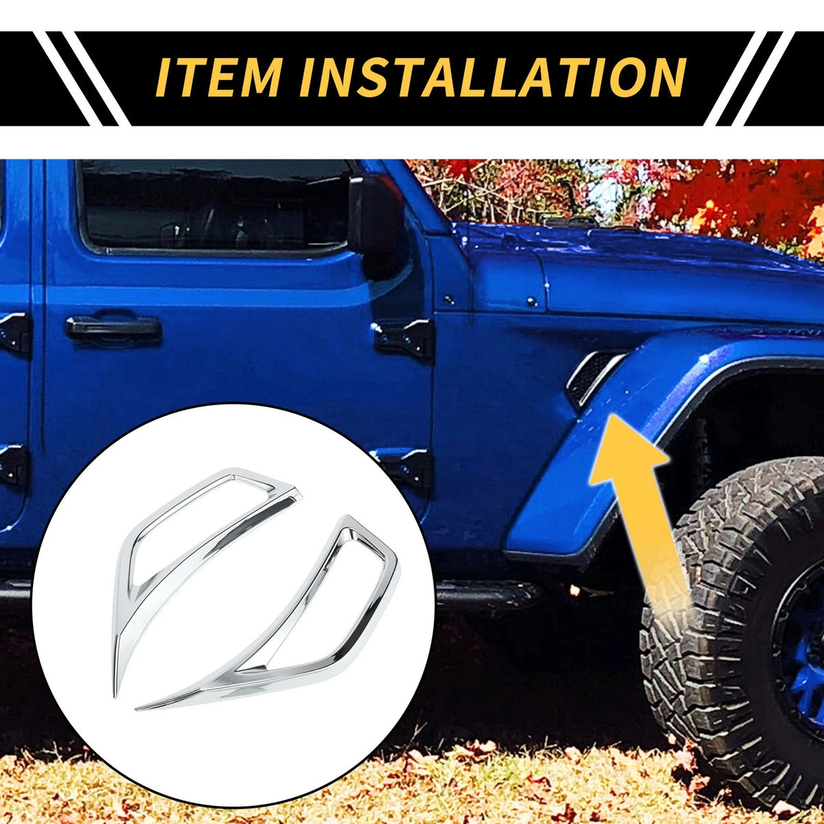 Fender Side Air Outlet Vent Cover for Jeep Wrangler JL JLU (2018-2023)