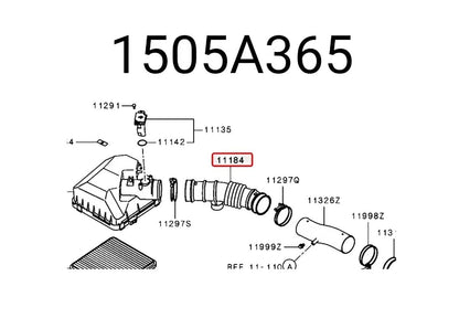 Air Intake Hose for Mitsubishi Triton, Pajero Sport 2.4L (2015-2020)