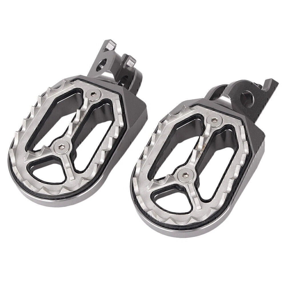 Grey Shark Teeth Racing Foot Pegs for Kawasaki KX250 KX450 (2008-2015)