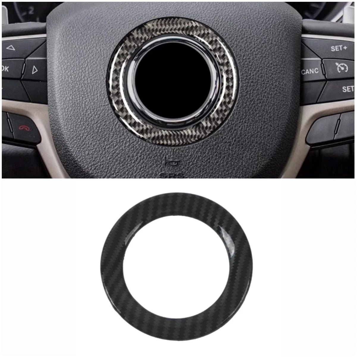 Carbon Fiber Steering Wheel Cover Trim for Jeep Grand Cherokee (2014-2021)