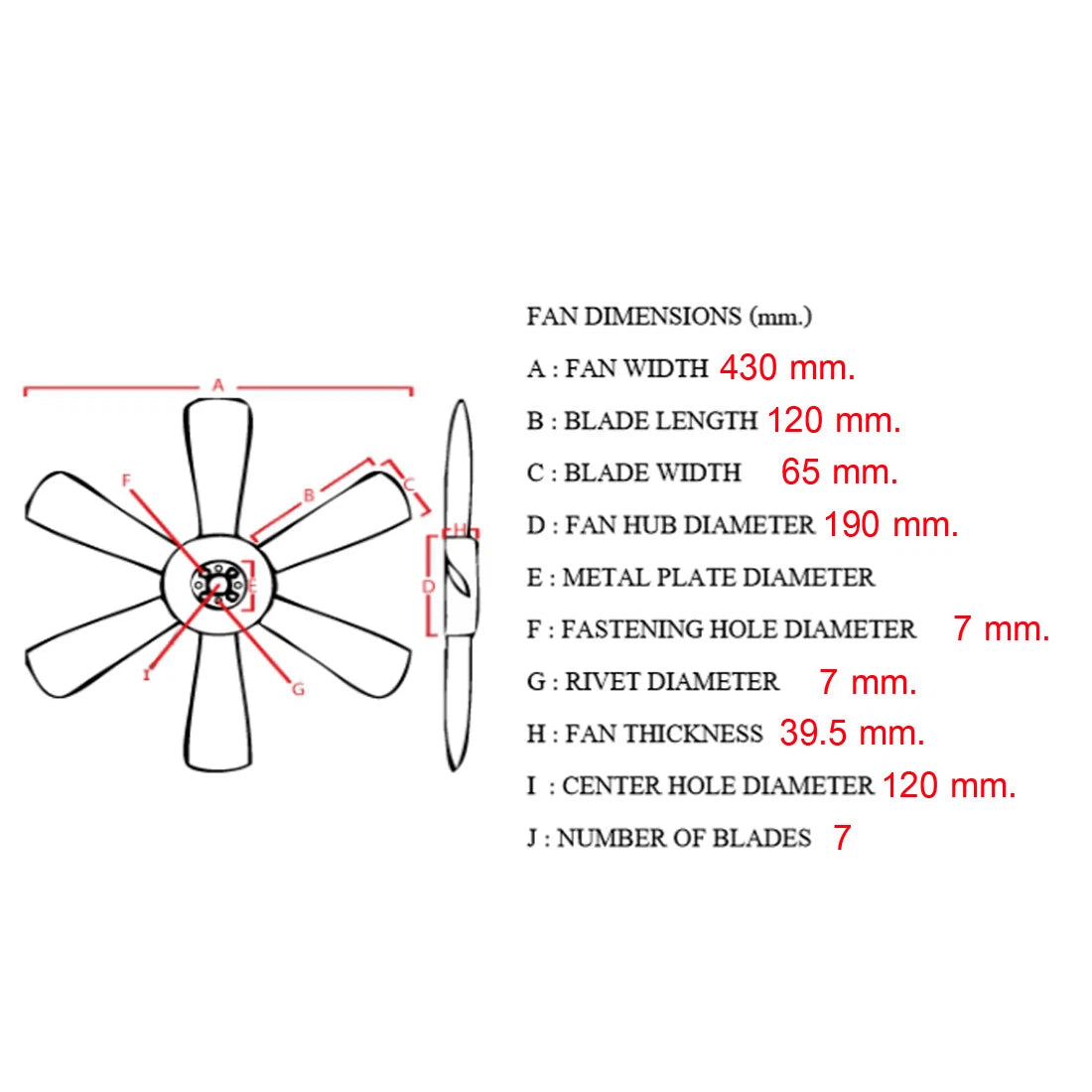 Radiator Cooling Fan for Nissan Navara D21/Pathfinder WD21 Z24I 1985-1997