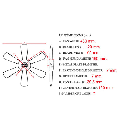 Radiator Cooling Fan for Nissan Navara D21/Pathfinder WD21 Z24I 1985-1997