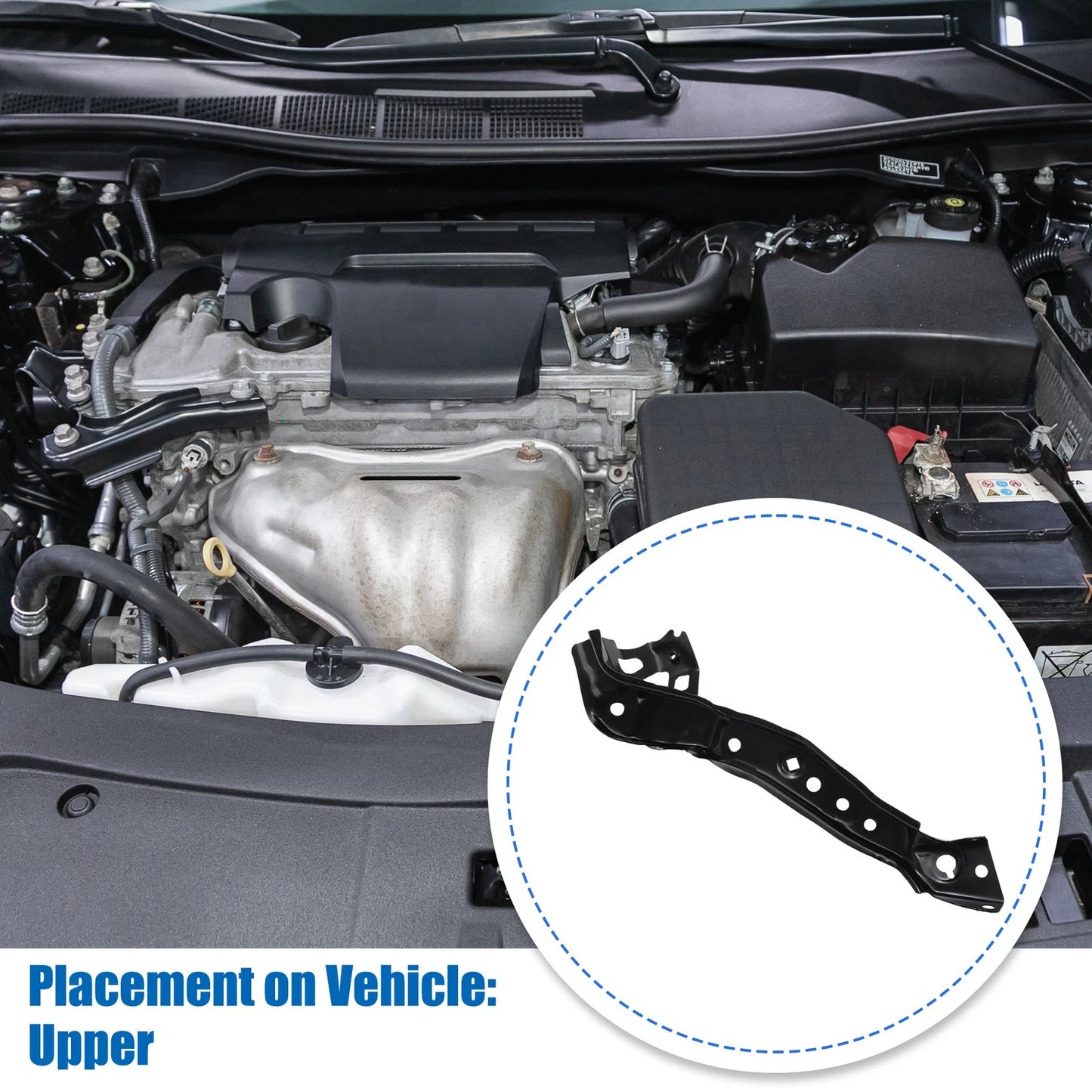 Upper Radiator Support Bracket for Toyota Prius (2010-2015) Black
