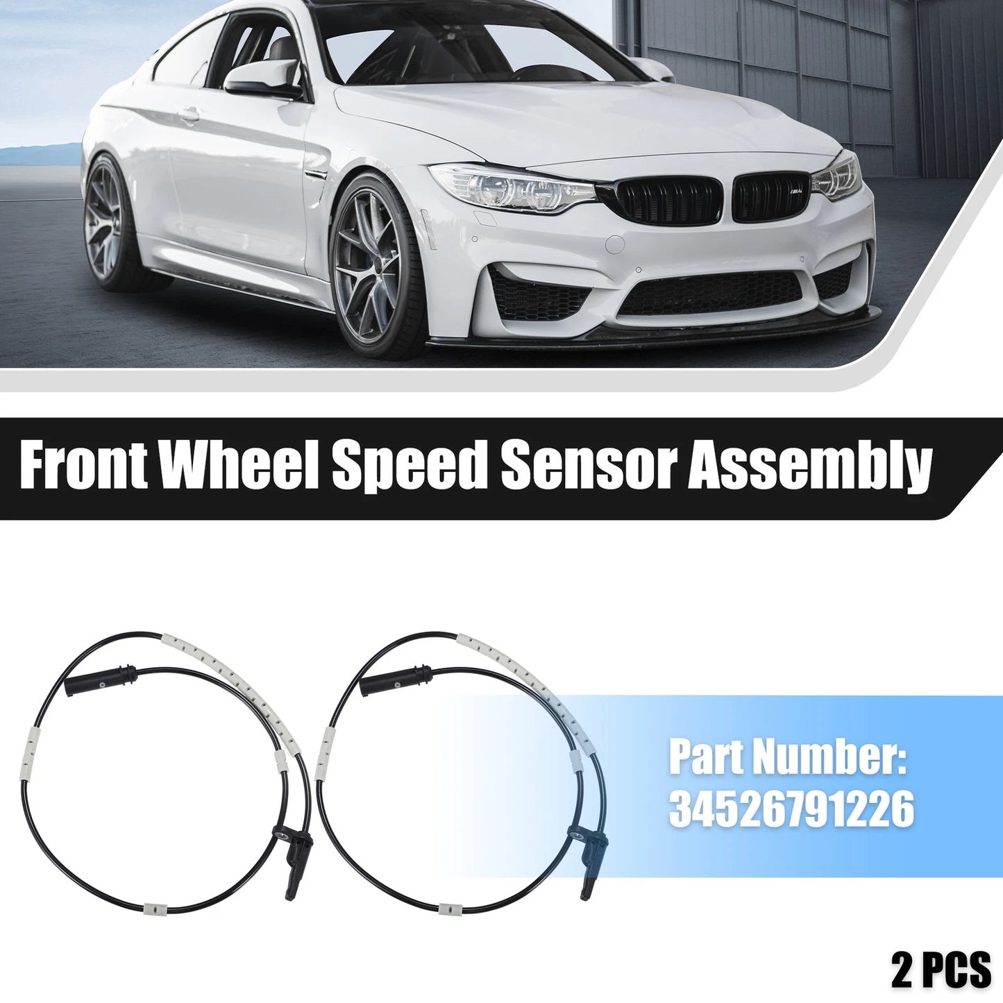 2 x ABS Wheel Speed Sensors for BMW 340i Base 3.0L (2017-2020)