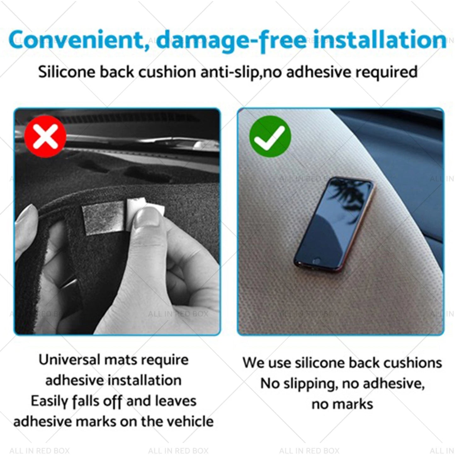 Non-Slip Microfiber Dash Mat for Mazda CX-9 (2016-2023)