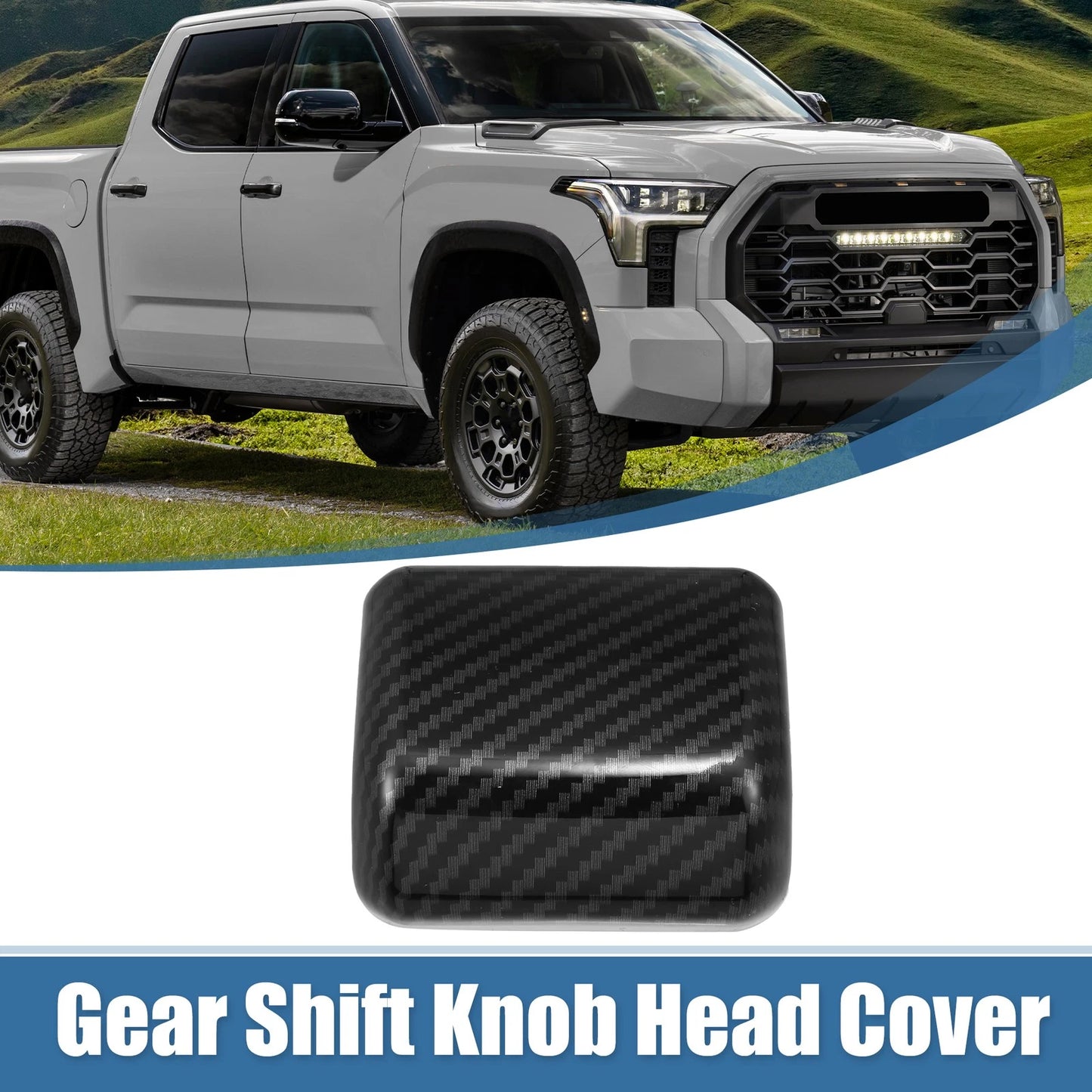 1 Pcs Carbon Fiber Pattern Gear Shift Knob Head Cover for Toyota Tundra