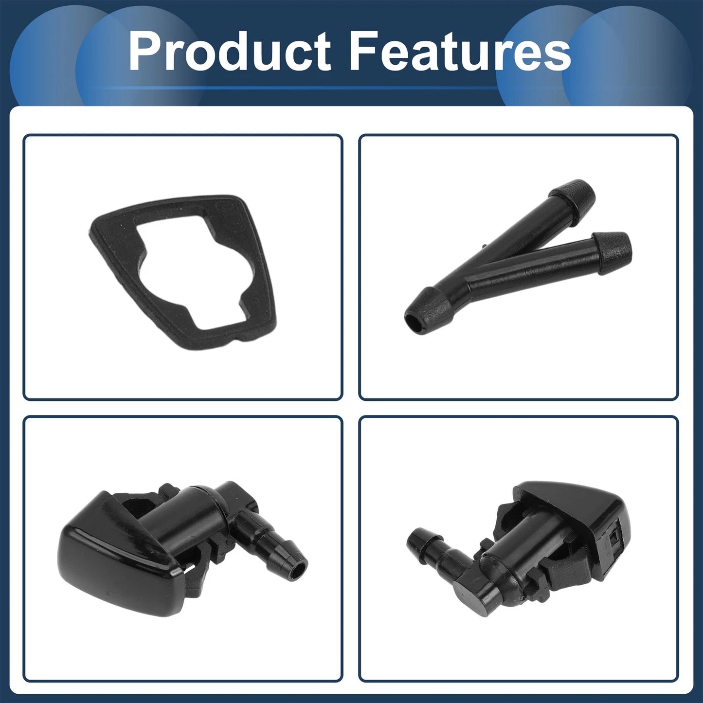 Windshield Washer Nozzle with Hose Connector for Chevrolet