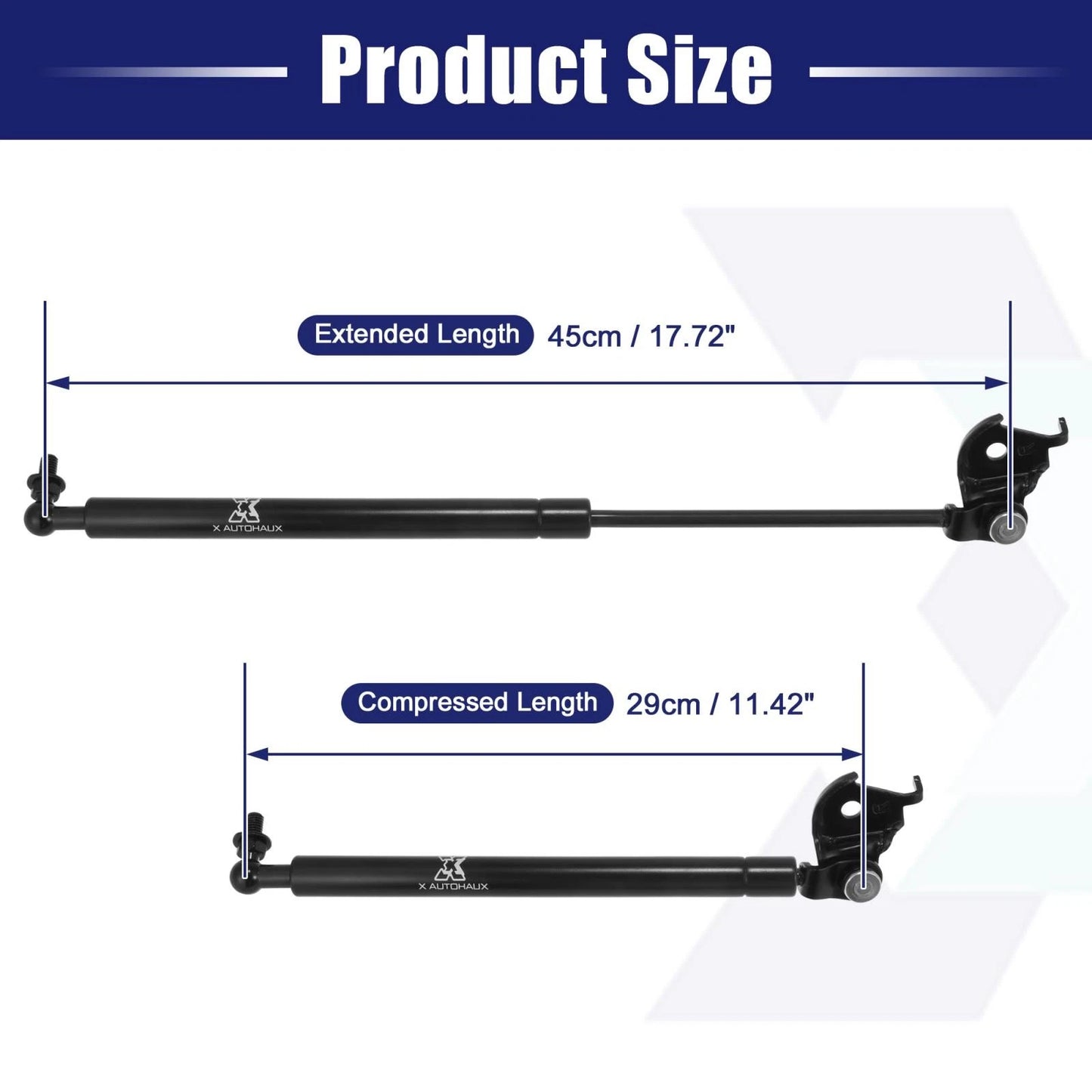 2 x Front Bonnet Gas Struts for Toyota 80 Series (1990-1997)