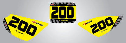 Custom Number Plate Graphics for Honda CRF 50 (2004-2012) Factor Style Stickers
