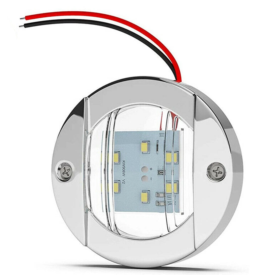 Blue Round 12V Marine Boat Stern Light 6-LED for Pontoon (N/A)