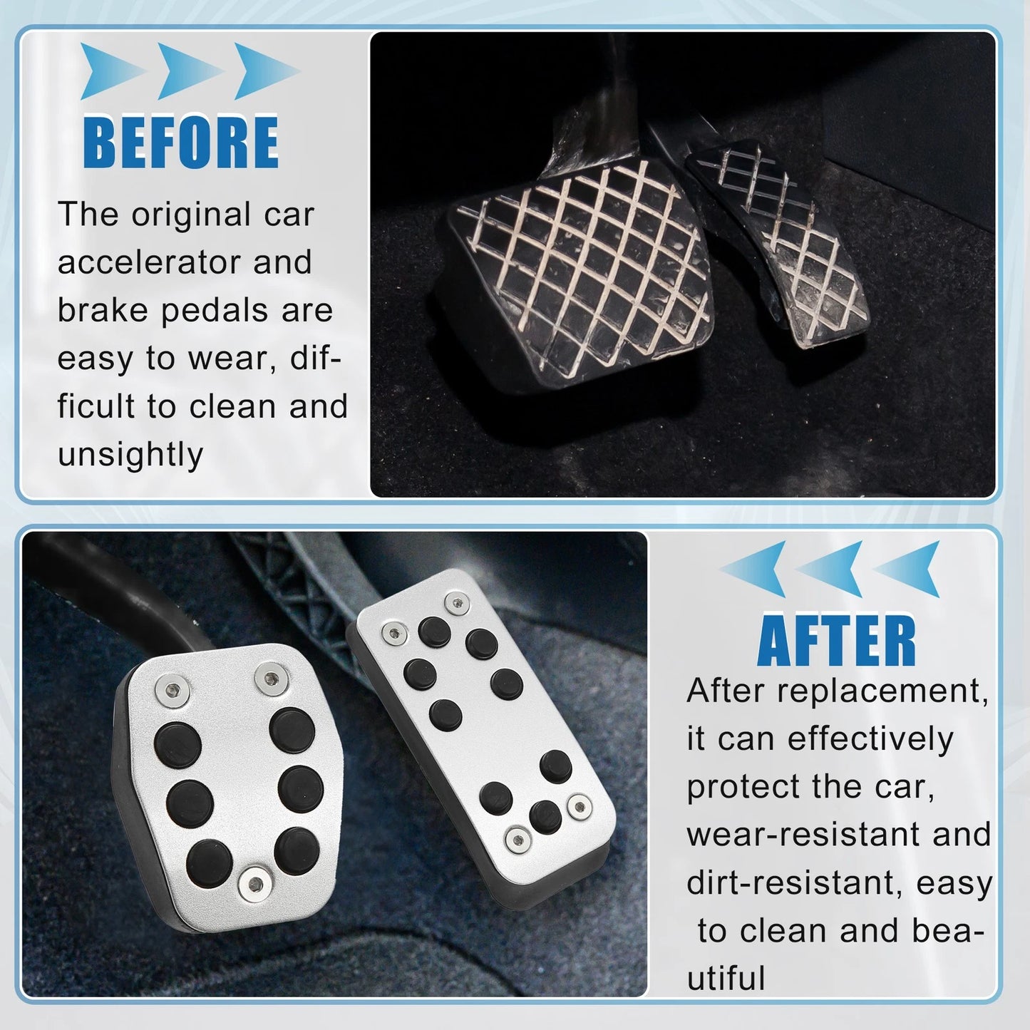 Accelerator & Brake Pedal Cover Set for Ford Focus (2014-2018)