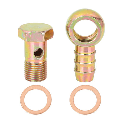 16mm Banjo Hose Barb Bolt Fitting Banjo Bolt Washer Kit for Car Motorcycle
