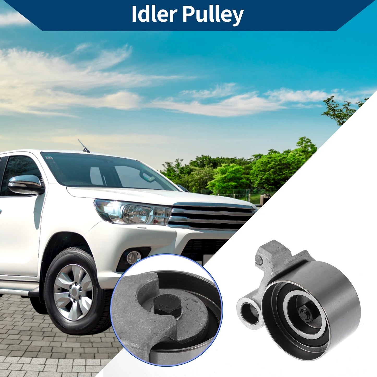 Drive Belt Idler Pulley for Toyota Camry, Lexus (1988-2001) - 1 Pc