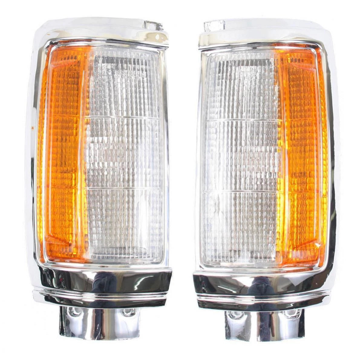 Corner Light Turn Lamp Chrome L+R Fits Mitsubishi L200 Triton Pickup 1986-96 D06