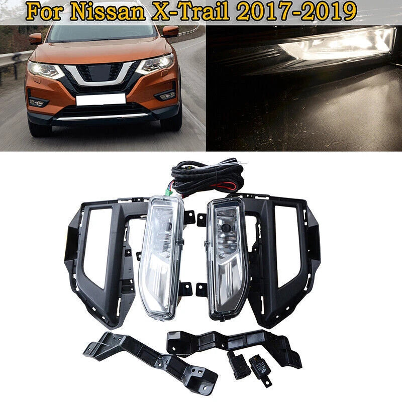 Front Bumper Fog Light Kit for Nissan Rogue X-Trail (2017-2019)