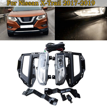 Front Bumper Fog Light Kit for Nissan Rogue X-Trail (2017-2019)