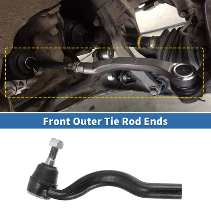 2 x Front Outer Tie Rod End Links Kit for Jeep Grand Cherokee, Dodge Durango