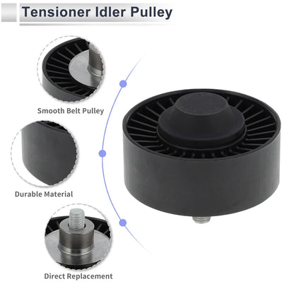 Drive Belt Idler Pulley for BMW Series 3 (2008-2012) - Black 1 x Piece