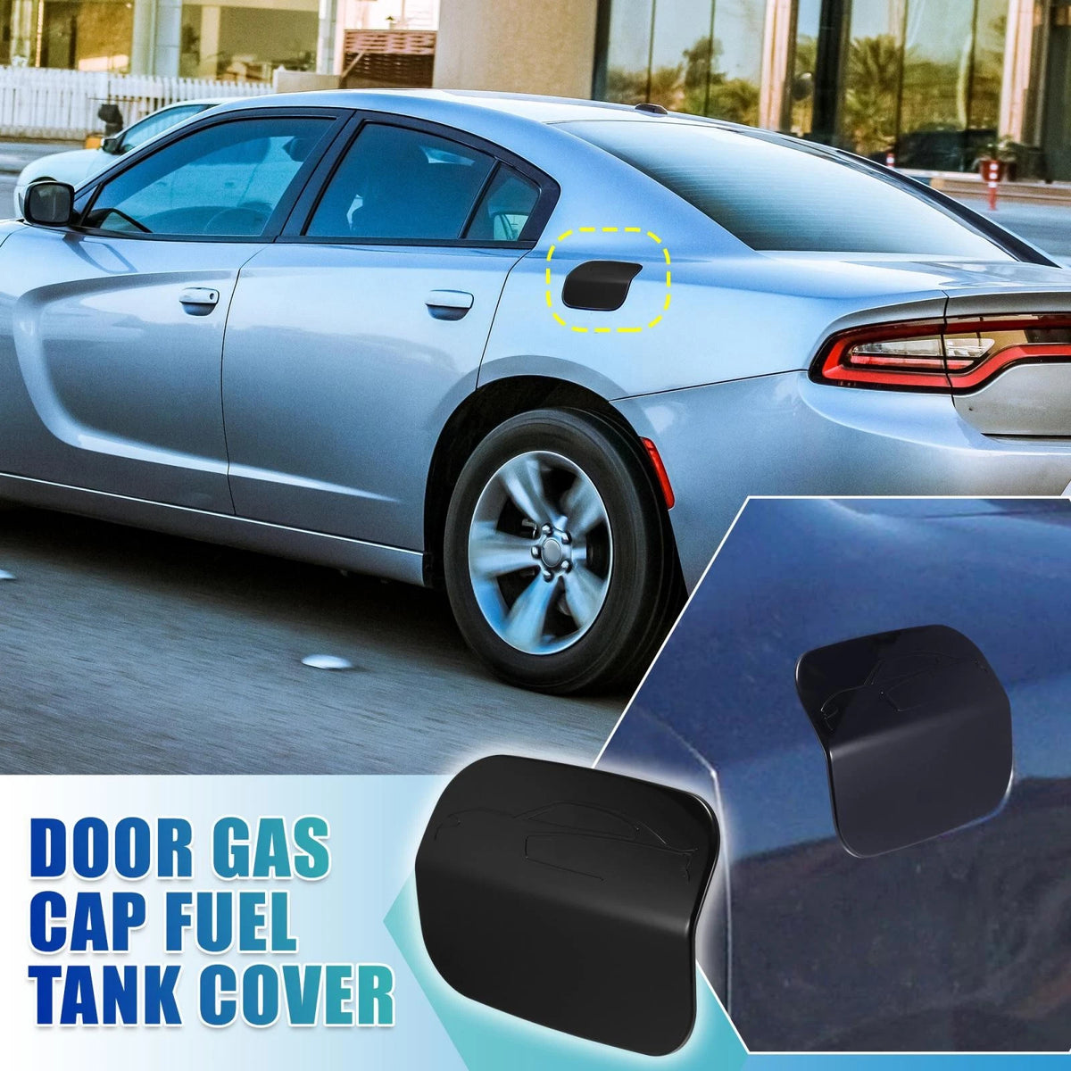 Black Fuel Tank Cover for Dodge Charger (2011-2021)
