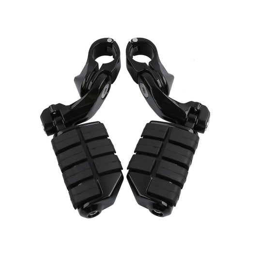 1.25" Adjustable Highway Short Angled Foot Pegs for Harley