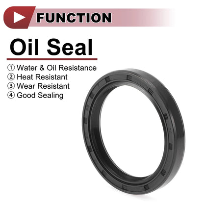 Rotary Shaft Seal 40x52x7mm Oil Seal Nitrile 70 Durometer Rubber Black 5 Pcs