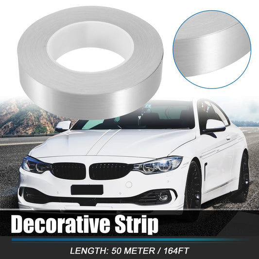 Decorative Strips 1.2" Width 164ft Waterproof Silver Tone for Car Motorcycle