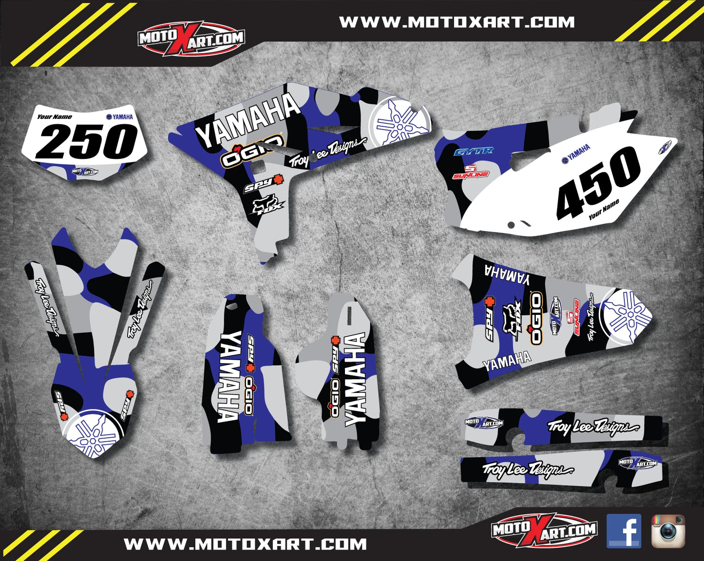 Custom Graphic Kit NITRO STYLE for Yamaha WR 450 F (2012-2015)