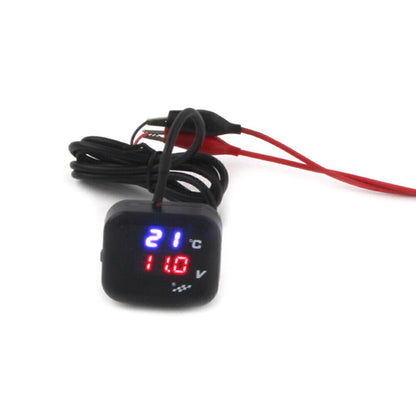 Air Temperature Gauge LED Voltmeter for Motorcycle