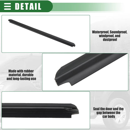 Rear Left Right Door Window Belt Weatherstrip for Ford F-250 (1999-2016)
