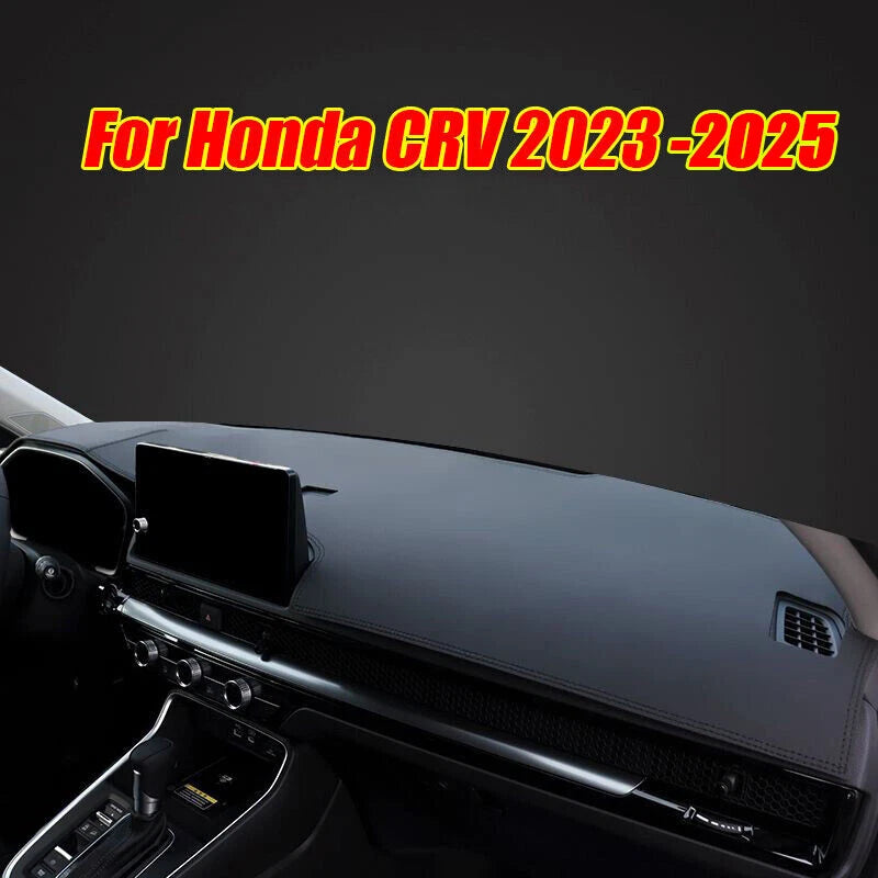 Black Leather / Dashboard Cover / Pad Mat for Honda CR-V (2023–2025)