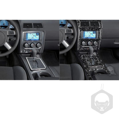 Forged Carbon Fiber Console Gear Shift Panel Trim Kit for Dodge Challenger 08-14