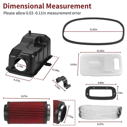 Air Filter Box Lid Cover & Clip Kit for Polaris Worker 500 2001-2002 6X6
