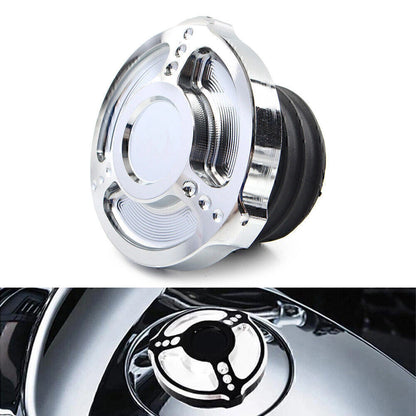 Aluminum Fuel Gas Tank Cap Cover for Harley Sportster Touring Softail Dyna (92-17)