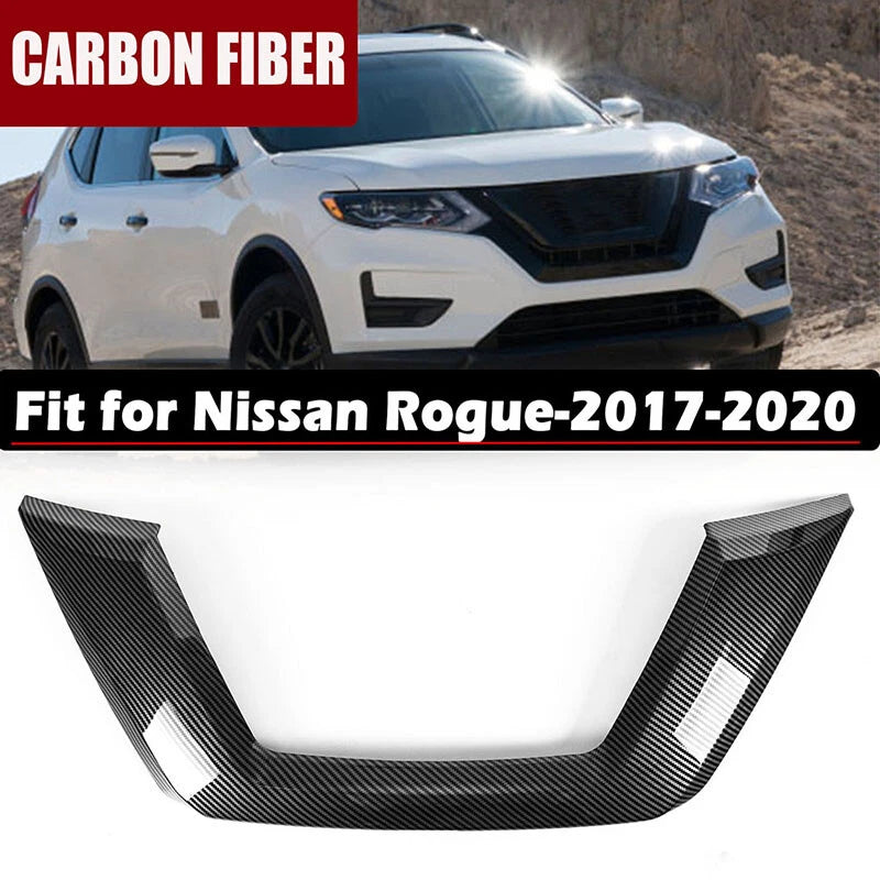 Carbon Fiber Front Grille Trim Outer Cover for Nissan Rogue (2017-2020)