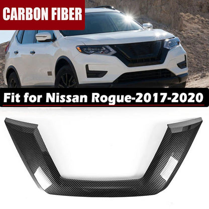 Carbon Fiber Front Grille Trim Outer Cover for Nissan Rogue (2017-2020)