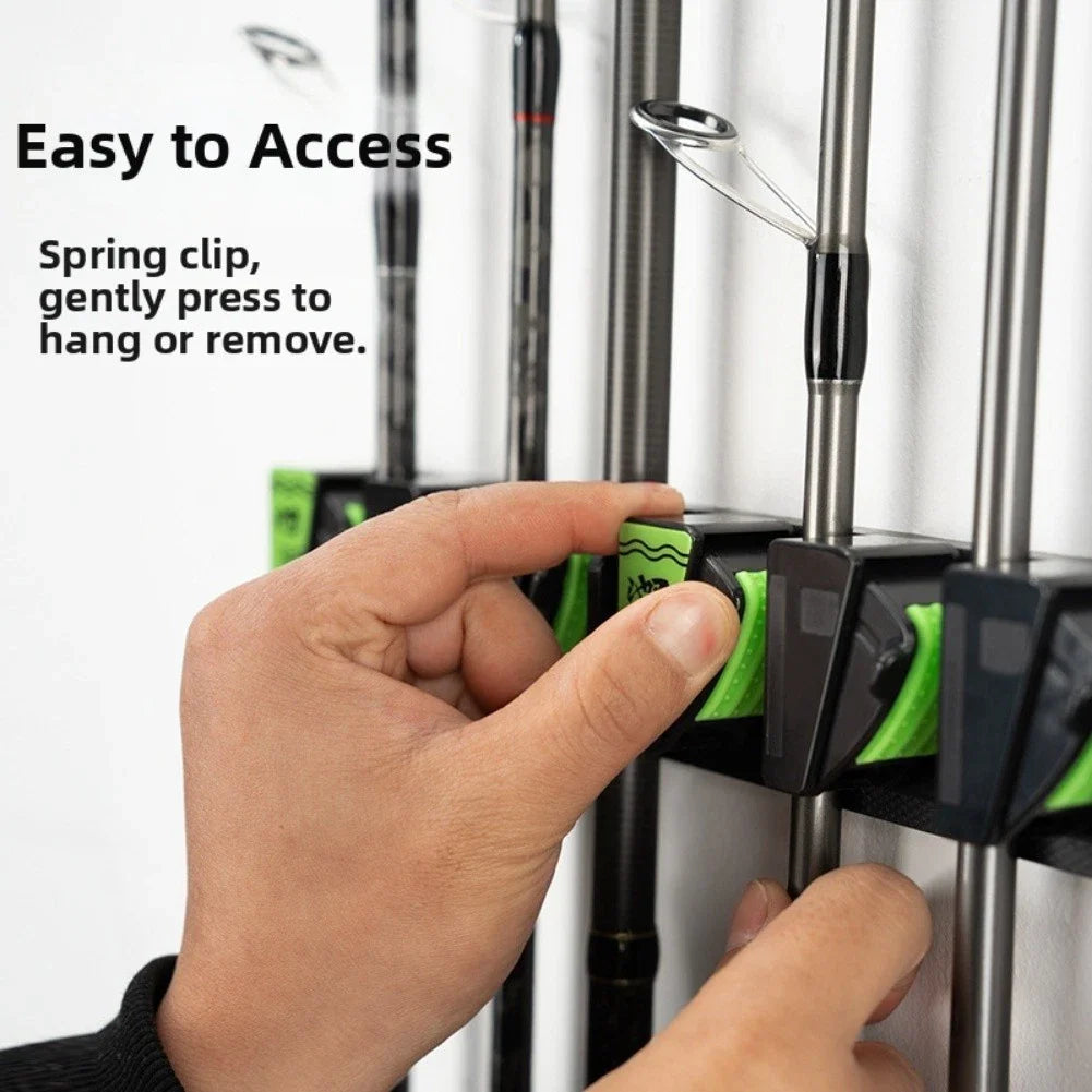Heavy Duty Fishing Rod Holder Expandable Wall Mount for Garage/Boat Use