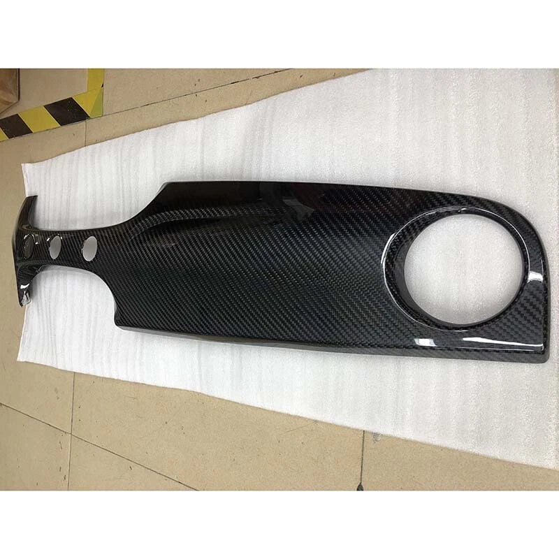 2pc Dry Gloss Carbon Fiber Dashboard Panel Cover Trim Kit for Fiat 500 2016-2023