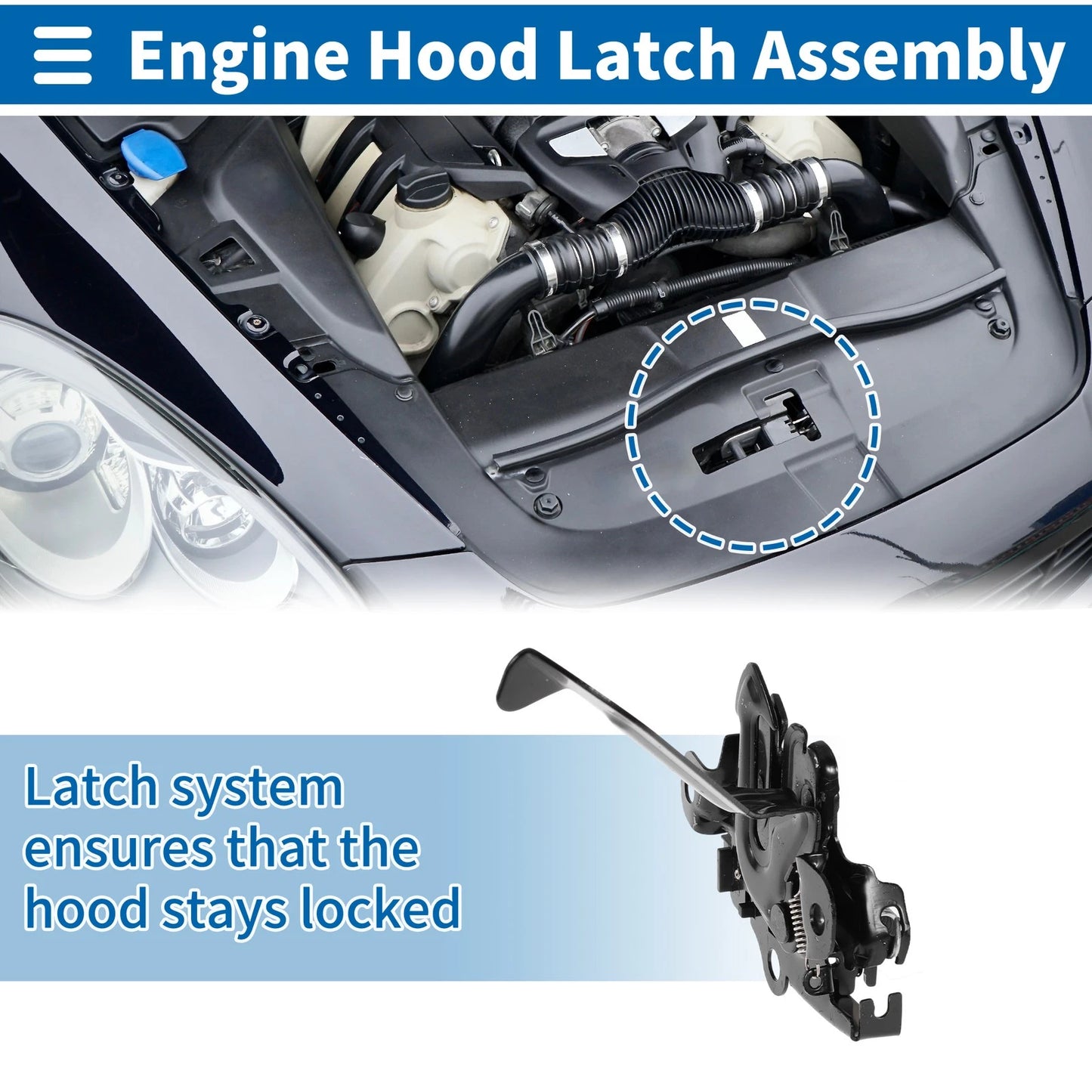 Hood Latch Assembly for Toyota EZ (2011–2016)