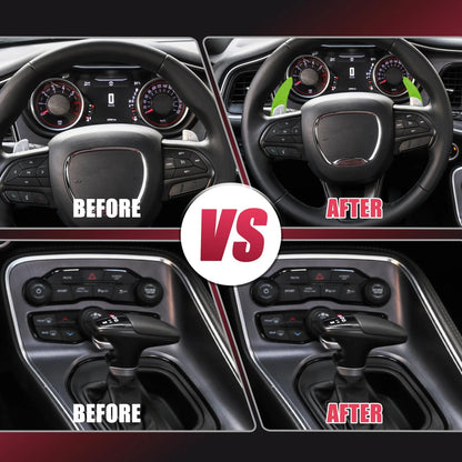 Green Steering Wheel Paddle Shifter Covers for Dodge Charger Challenger
