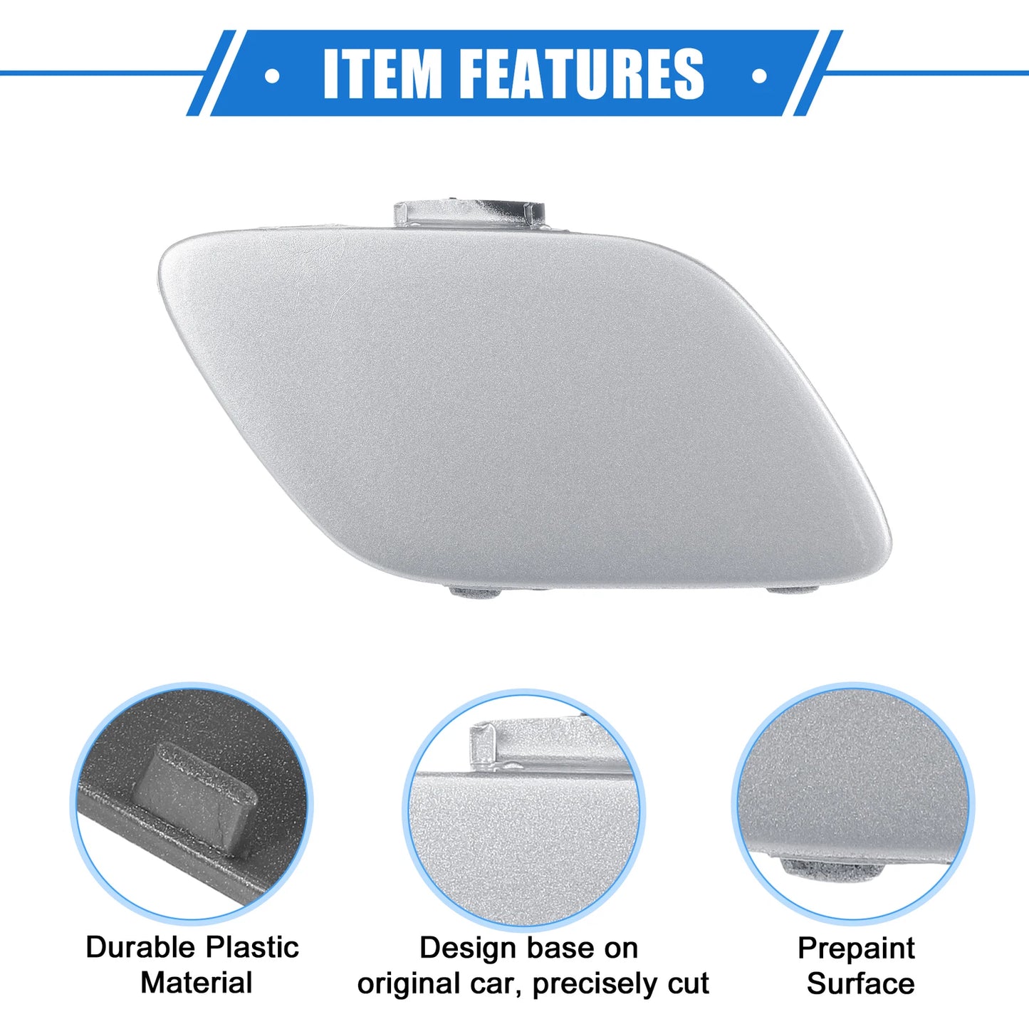 Tow Hook Covers for BMW E92 E93 2007-2010 Silver Tone Front Right