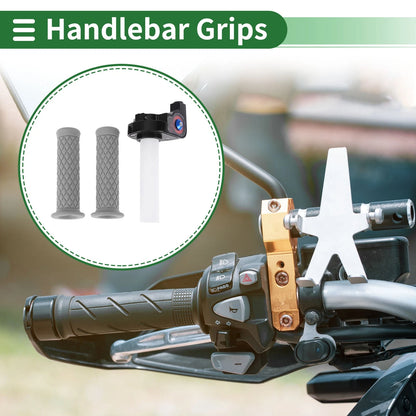 7/8" 22mm / Hand Grips Cover Kit Handlebar Cover Rubber Gray for Motorcycle