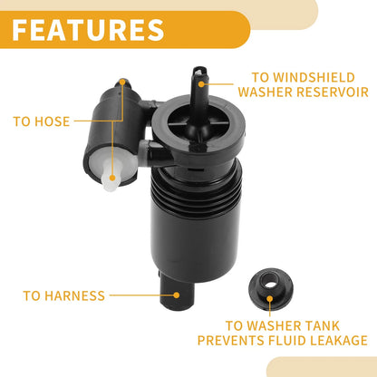 Windshield Washer Pump w/ Grommet for Jeep Grand Cherokee (1993-2023)