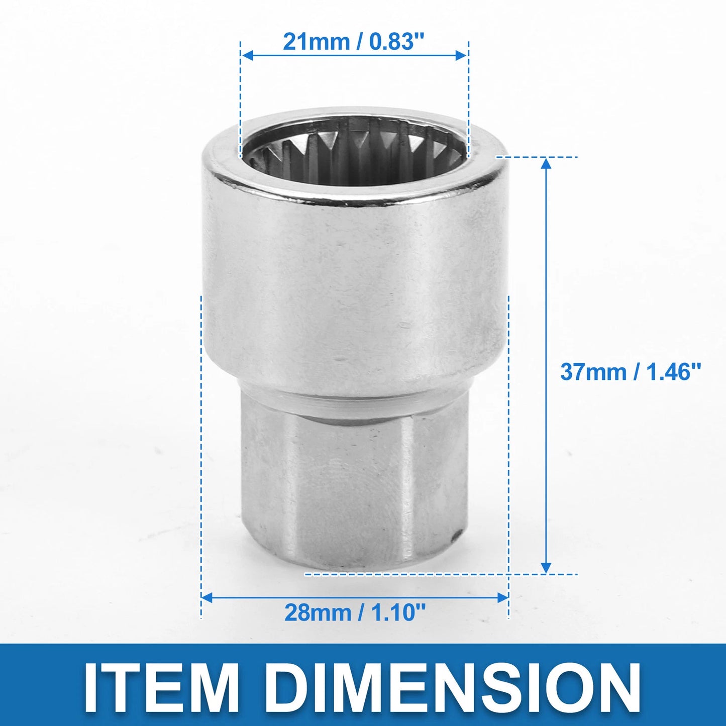 3/4" Wheel Lock Lugnut Anti-theft Screw Nut Removal Key for Porsche