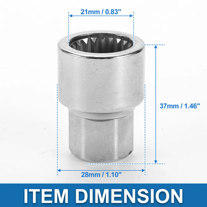 3/4" Wheel Lock Lugnut Anti-theft Screw Nut Removal Key for Porsche