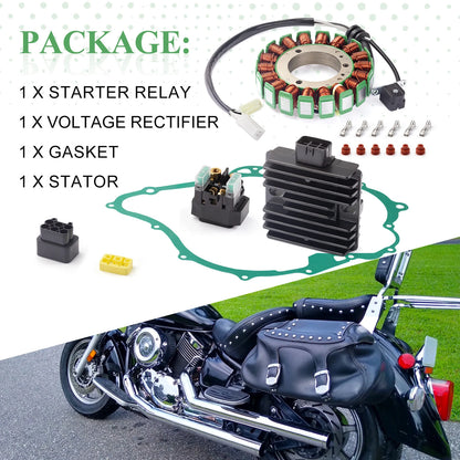 Stator Relay Rectifier W Gasket for Yamaha V-Star 1100 XVS1100 (2004–2009)